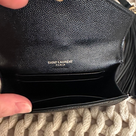 Saint Laurent Black Chevron Quilted Leather Camera Bag and Small Envelope Wallet - Picture 9 of 15